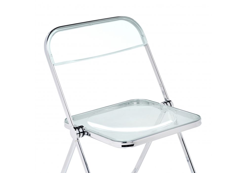 Пластиковый стул Fold складной clear gray-blue