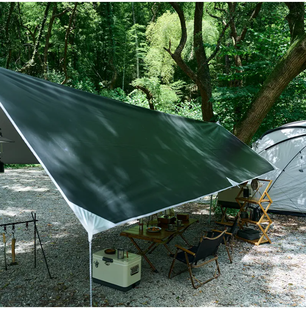 Тент кемпинговый Naturehike 3Х5 м., черно-серебристый винил