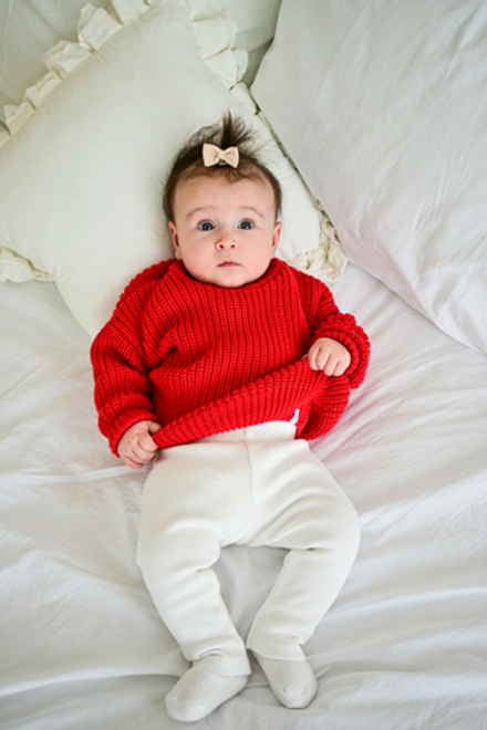 Штанишки в рубчик молоко