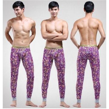 Мужские кальсоны с узором фиолетовые Cockon MAN pants Purple 23645