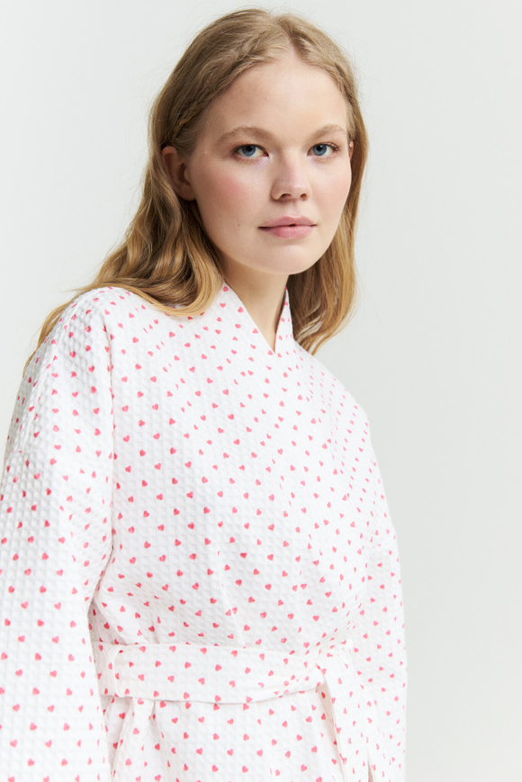 Вафельный халат с сердечками