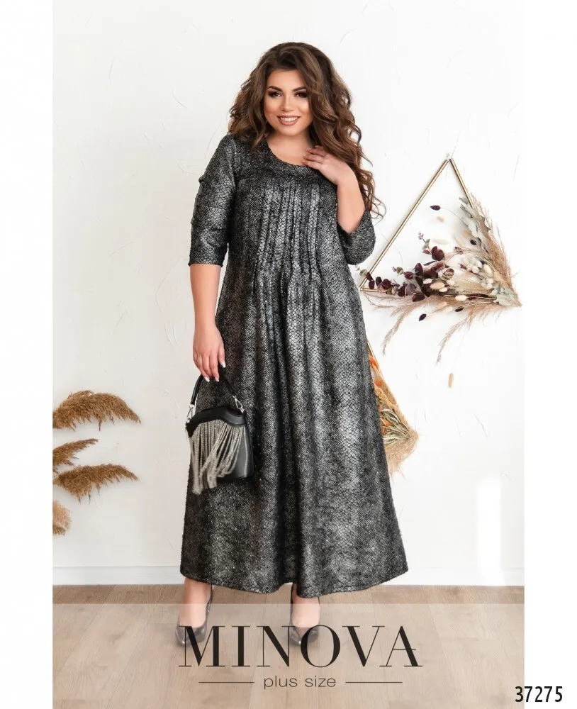 Платье 403Б-серый Minova
