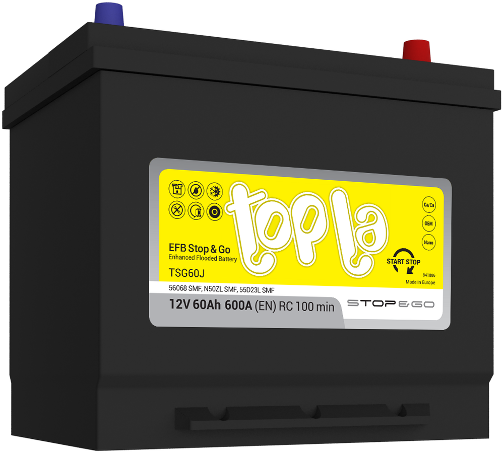 Topla EFB Stop&amp;Go Asia 6CT- 65( 75D23 ) аккумулятор
