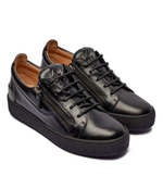 Кожаные кроссовки london Giuseppe Zanotti - черный(RU40027)