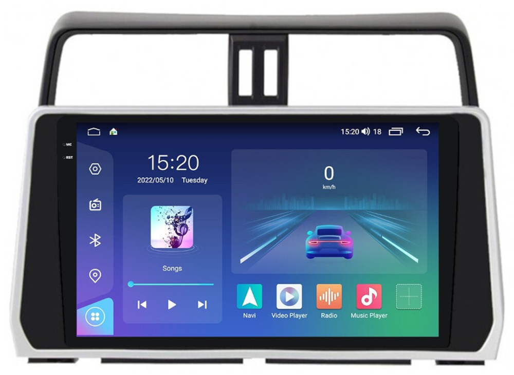 Магнитола Toyota Land Cruiser Prado 150 2017-2023 - Parafar PF348LUX2U2K на Android 13, QLED+2K, ТОП процессор, 8Гб+128Гб, CarPlay, 4G SIM-слот