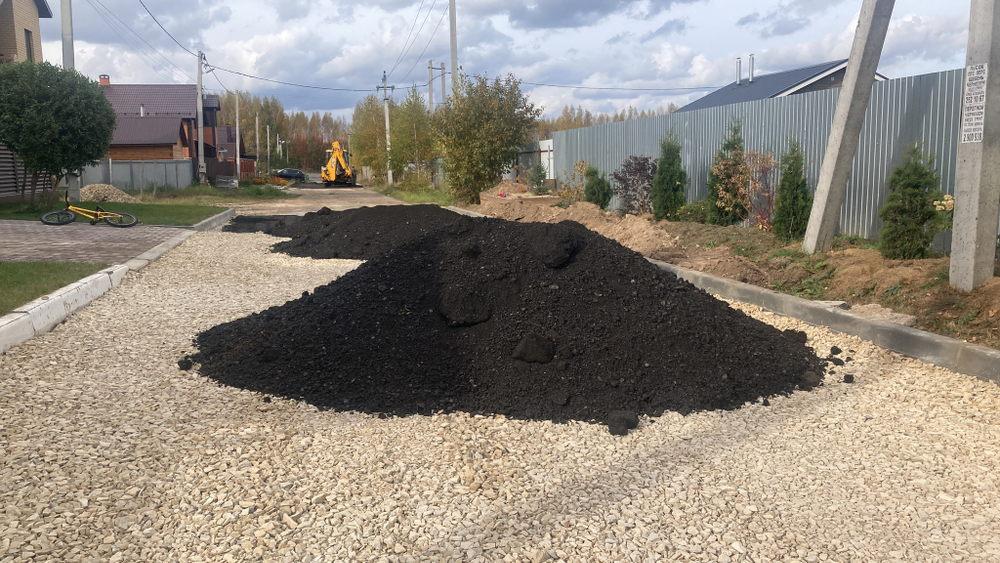Устройство основания из асфальтового среза