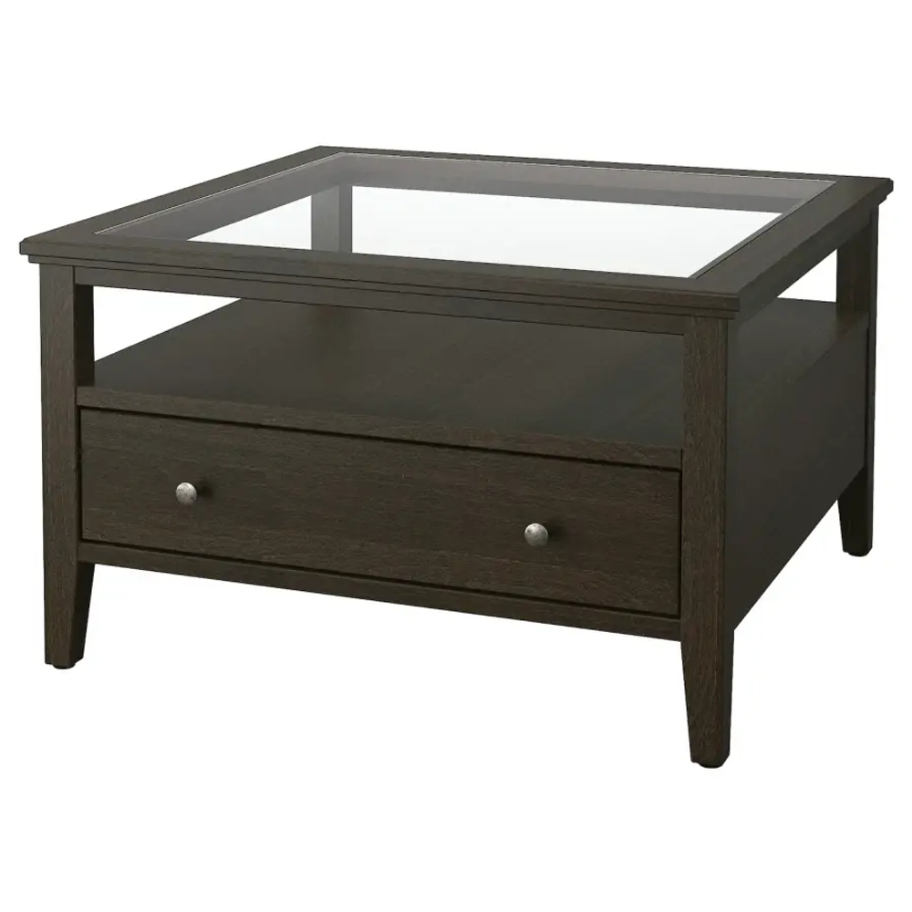 Журнальный столик - IKEA IDANÄS/IDANAS/ИДАНАС/ИДАНЭС ИКЕА, 80х80х49 см, темно-коричневый