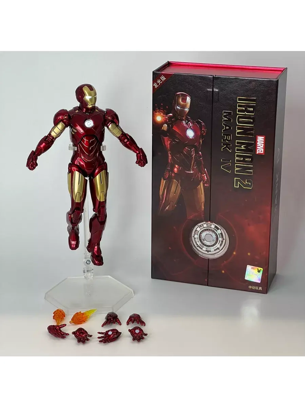 Фигурка Железный человек Marvel ZD Toys 1907-04 Mark 4 свет
