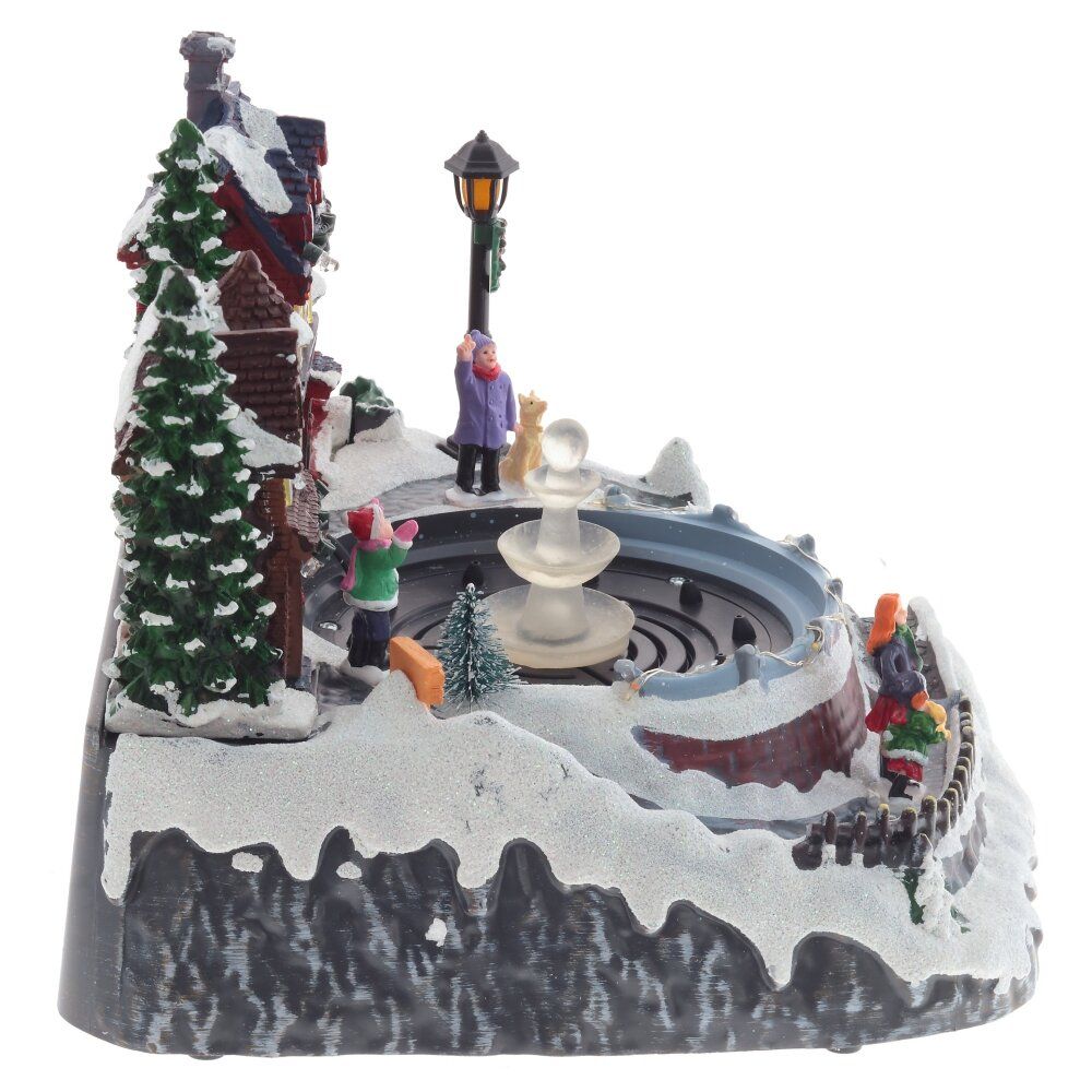 GAEM Фигурка декоративная "Рождество" (4 мелодии, подсвет, движ, фонтан 3xAA н/п, +USB), L26,5 W23 H19 см