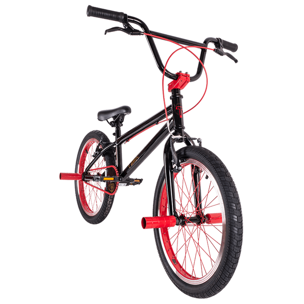 Велосипед BMX 20" Tech Team FOX черный с красным 2023
