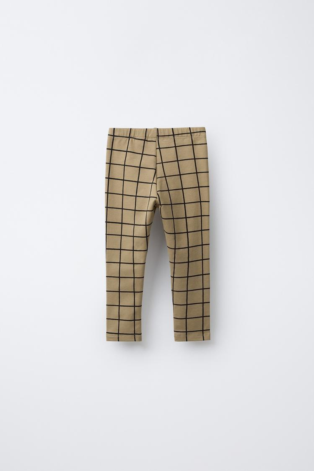 ZARA ЛЕГИНСЫ В КЛЕТКУ С ЭТИКЕТКОЙ, БЕЖЕВЫЙ