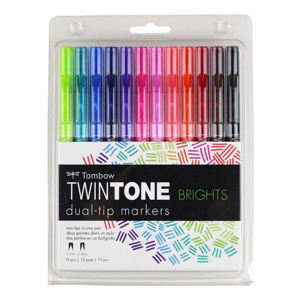 Tombow TwinTone 12 Color Bright Set