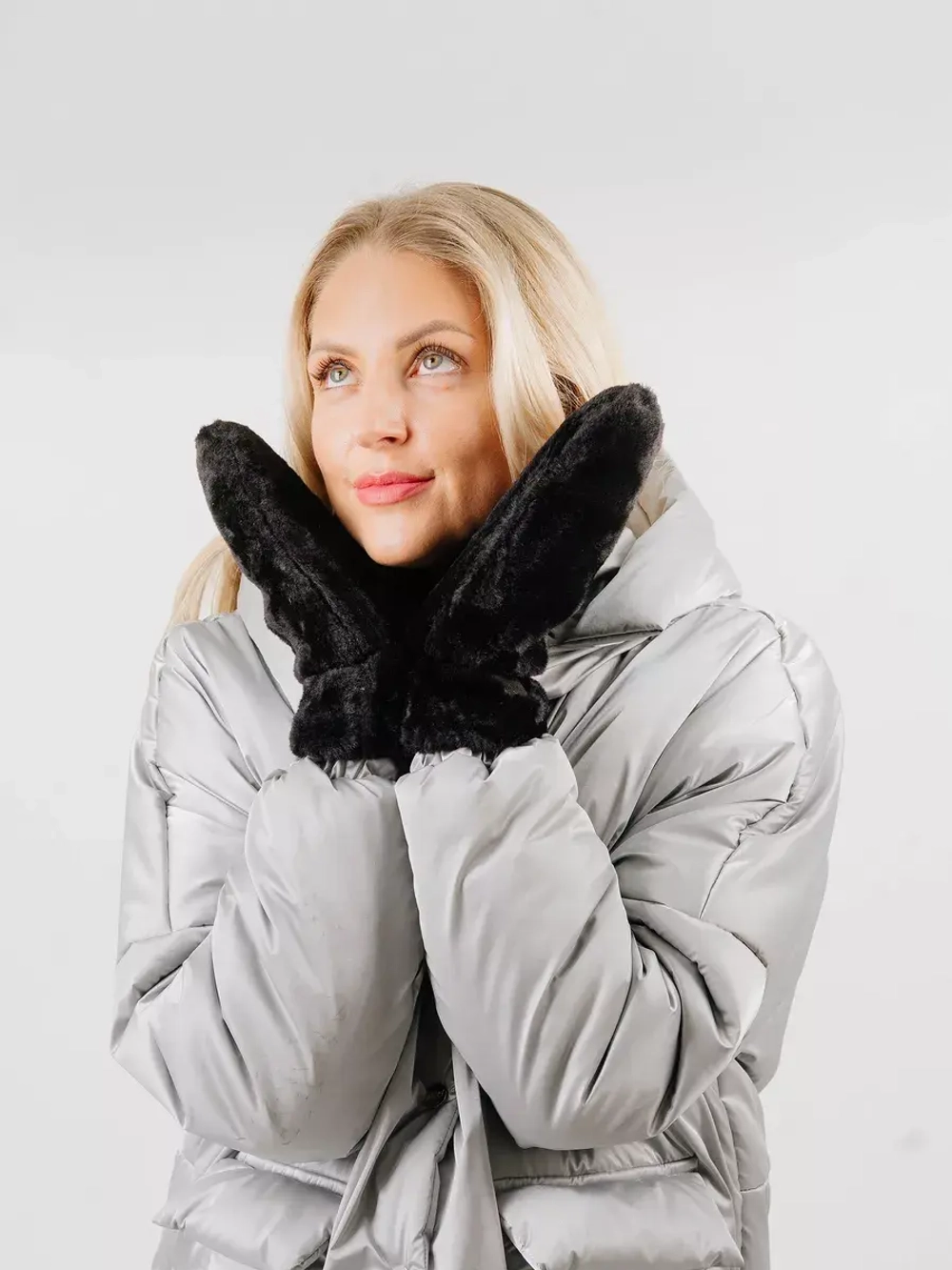 Варежки зимние меховые