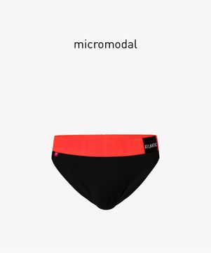 Мужские трусы слипы спорт Atlantic MP-1566, черно-красные