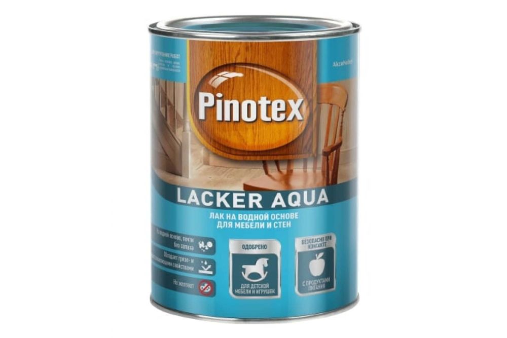 Лак PINOTEX LACKER AQUA 10 на водной основе для мебели и стен, д/вн.работ, матовый 1л 5254104