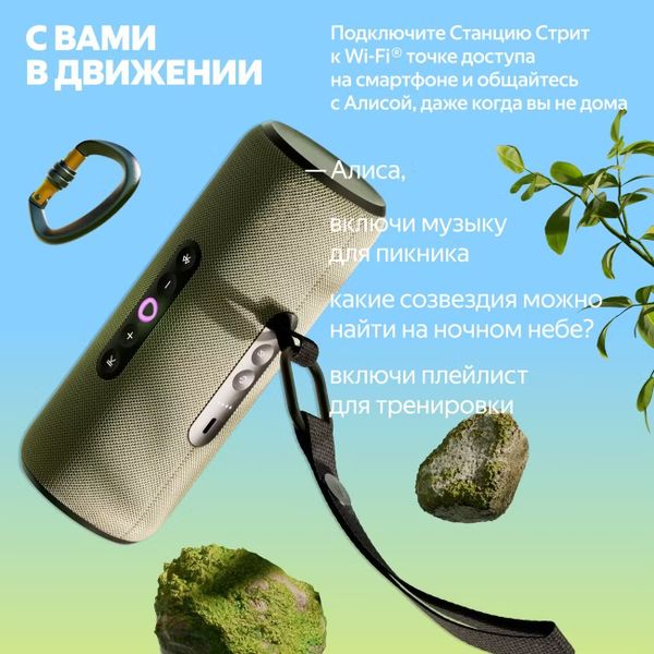 Умная колонка Яндекс Станция Стрит с Алисой, Зеленый | Green