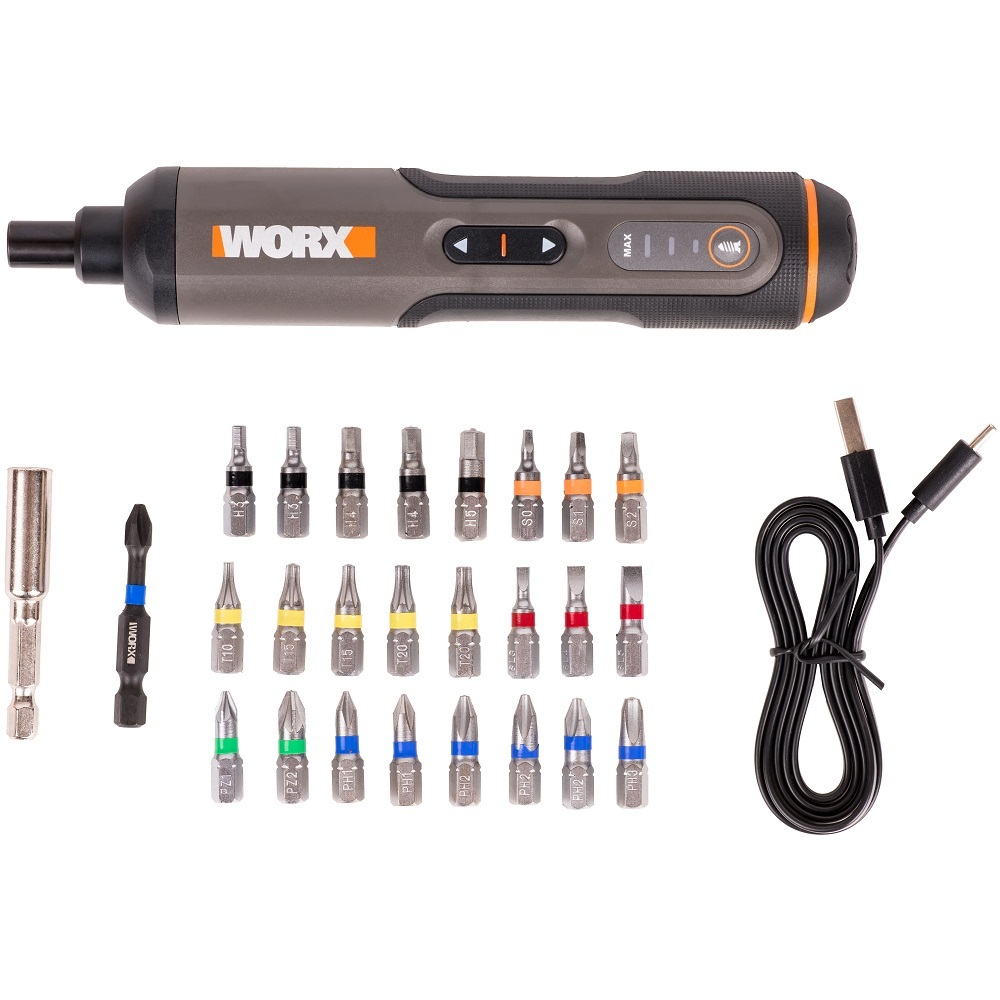 Отвертка аккумуляторная WORX WX 240 + набор бит (26 шт)