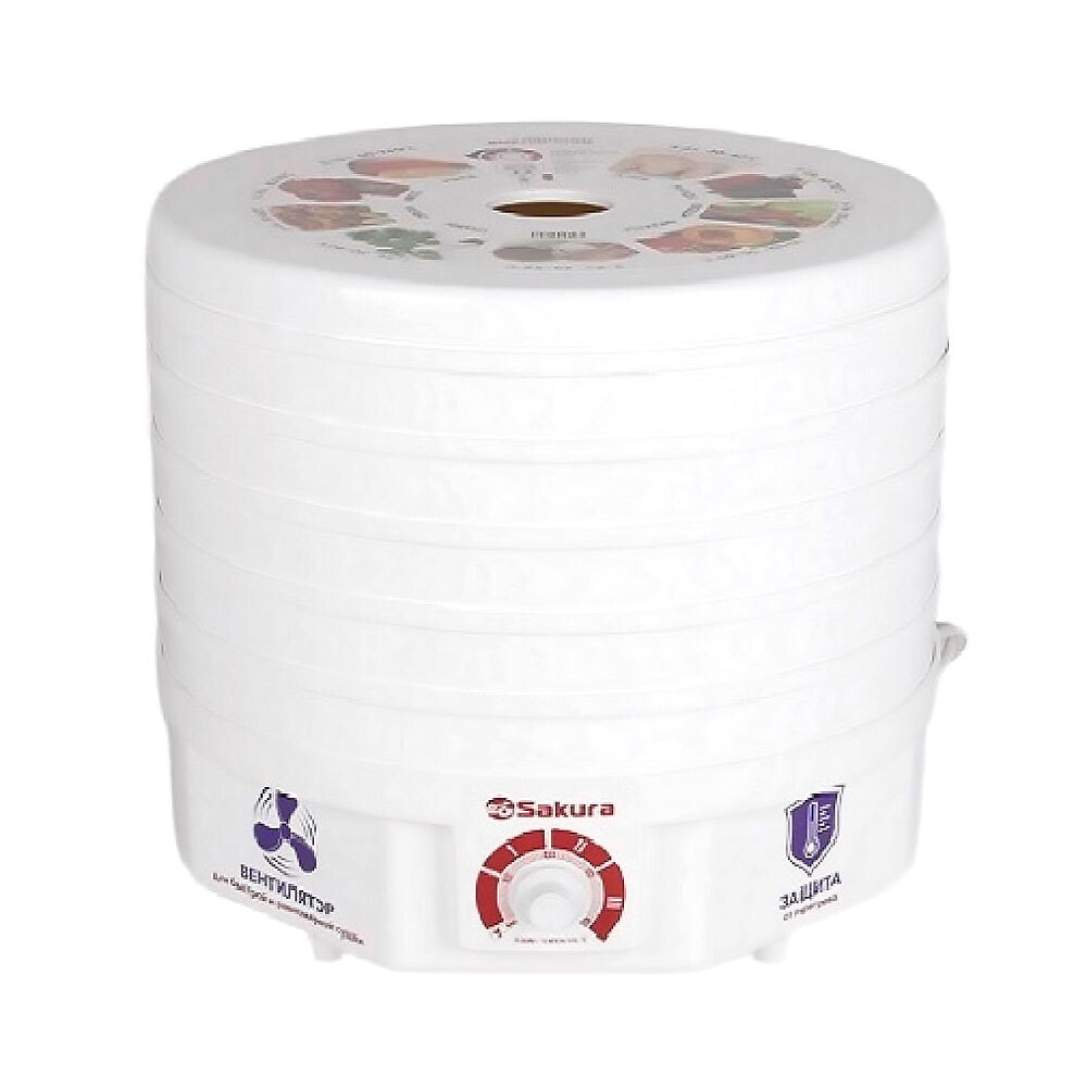 Сушилка для овощей и фруктов 5 ярусов 520Вт SA-7809W