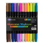 Маркер для скетчинга, двусторонние, Basir, с кистью, 5 мм, акриловые, 48 цветов