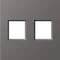 Накладка 2-я для розеток RJ45, TV, SAT,  матовый титан,  серия A07