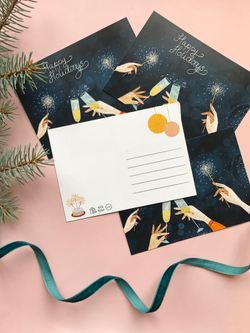 Открытка "Happy Holidays"   10 × 15 см