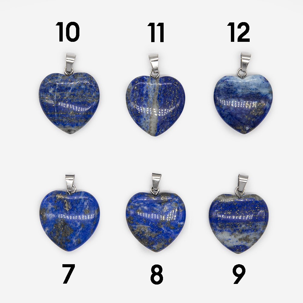 Подвеска-сердечко из натурального лазурита, 20*20мм