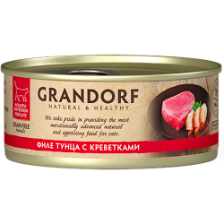 Grandorf Tuna with Prawn 70 г - консервы для кошек (тунец с креветками)