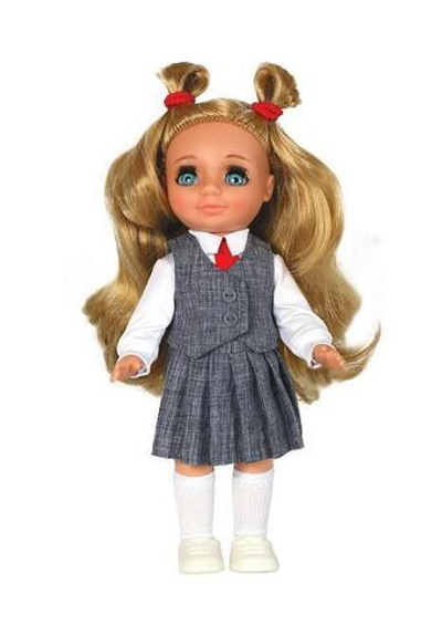 Кукла Ася первоклассница в сером 26см (Весна)