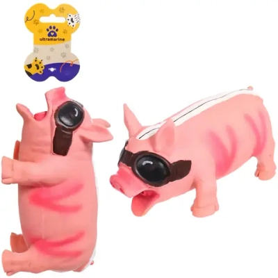 Игрушка резиновая для собак с пищалкой «МОЙ БРО», кабан в шоке, 21*10*11см (лейбл)