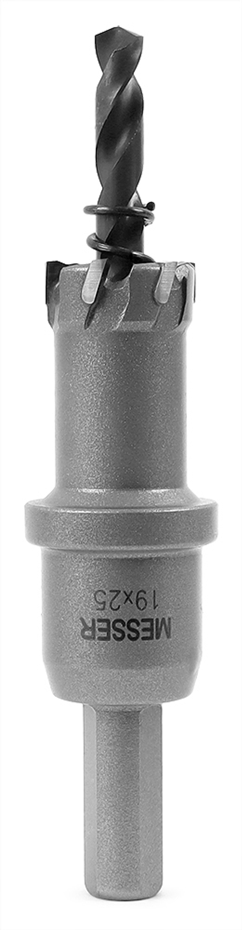 ТСТ коронка MESSER 19X25 с центрирующим сверлом и толкающей пружиной