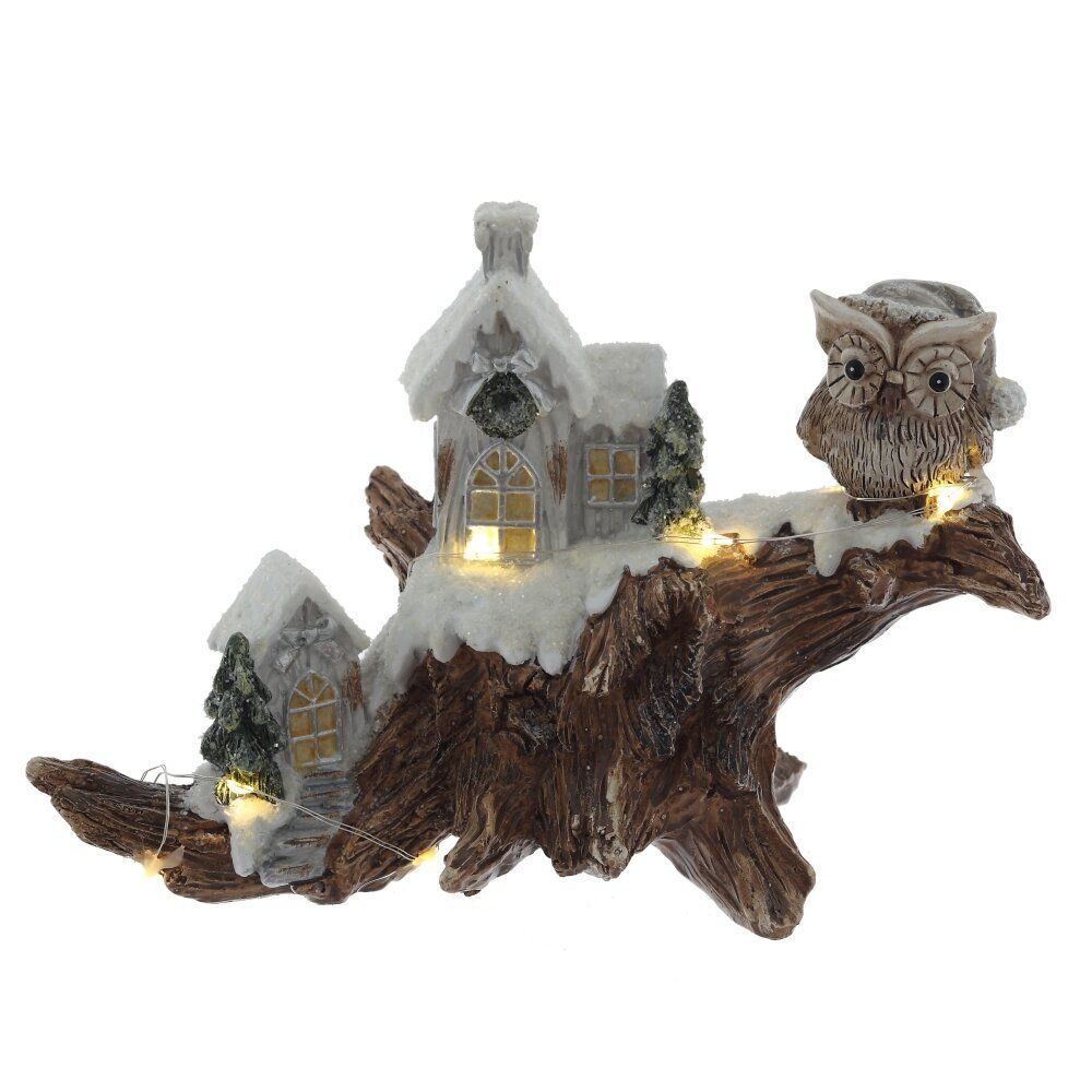 GAEM Фигурка декоративная "Зимняя композиция" с подсветкой (LR44x2,прилаг), L2, L20,5 W9 H14 см, 2в.