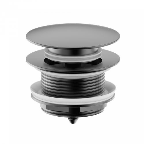 Донный клапан для ванны 1 1/2 WONZON & WOGHAND, Темный графит (WW-SS105-BGM)