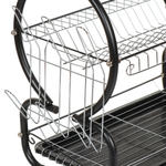 Сушилка для посуды, металл, 2 яруса, с поддоном, 41х23х37 см, Y8-2767