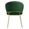 Стул Lime, зеленый микровелюр с золотыми ножками