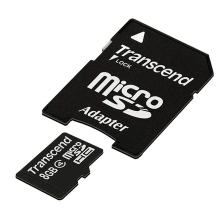 Карта памяти Transcend TS8GUSDHC4 microSDHC 8 Gb Class4 + адаптер