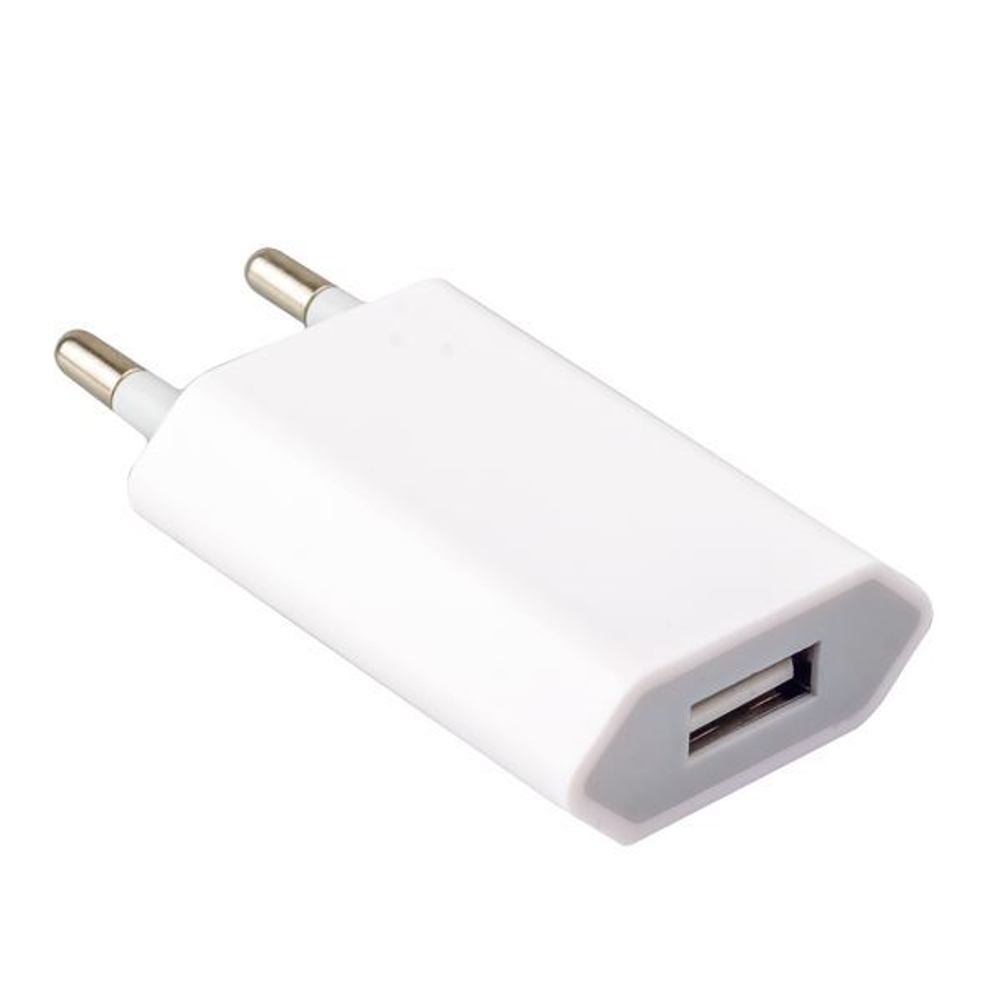 Адаптер питания USB для всех моделей iPhone/ iPad mini/ iPod, 1000 mA мощностью 5 Вт, класс ААА белый