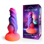 Светящийся в темноте фантаийный стимулятор - 20 см. (Цвет: разноцветный)