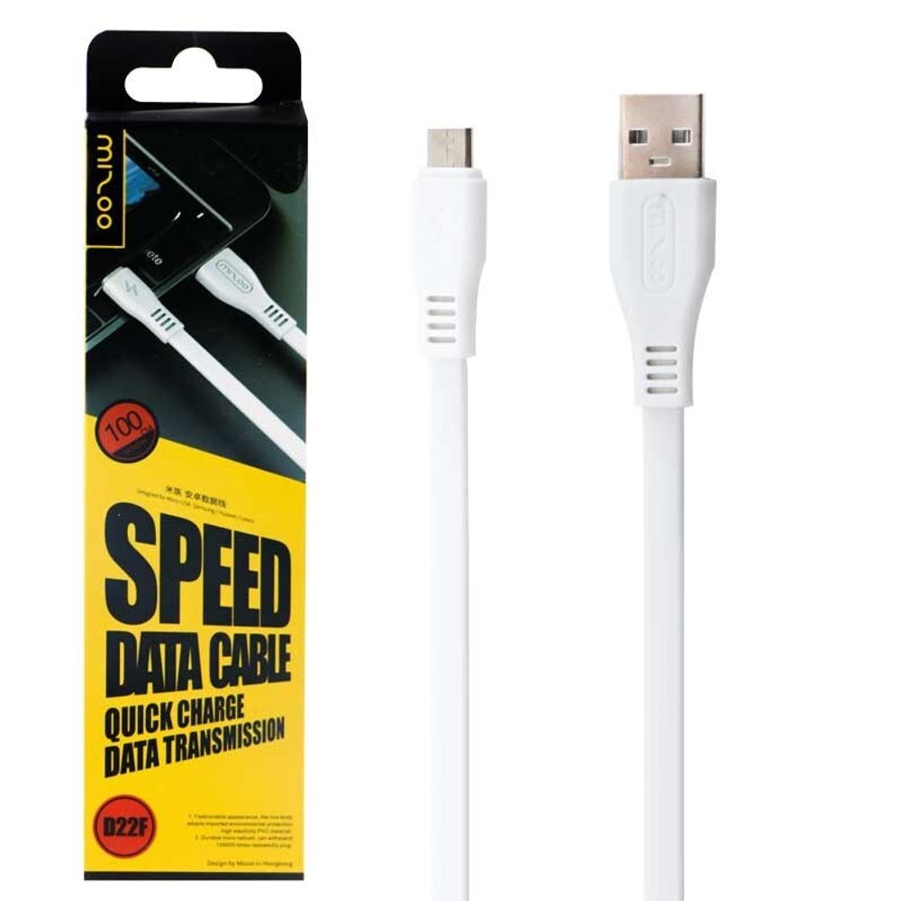 USB cable micro 1m D22F Mizoo white