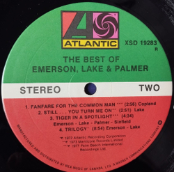 Винтажная виниловая пластинка LP The Best Of Emerson Lake and Palmer (Canada 1980)