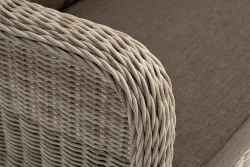 "Гляссе" диван трехместный из искусственного ротанга, цвет бежевый