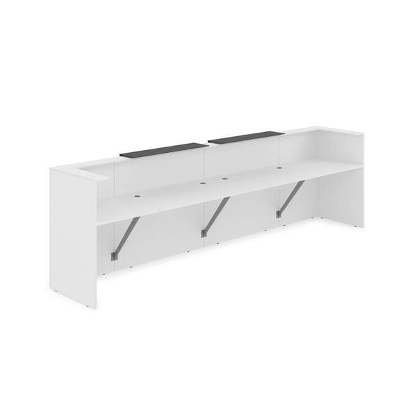 1КР-КЛ.202 Комплект Ресепшн с фартуком HPL (3854*749*1149) (без подсветки)