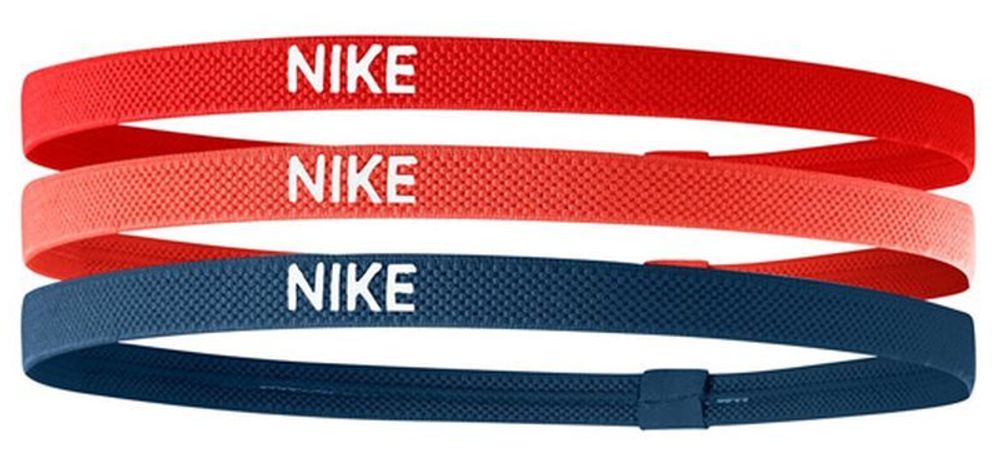 Повязка на голову Nike Elastic Hairbands 3PK - chile red/ember glow/thunder blue