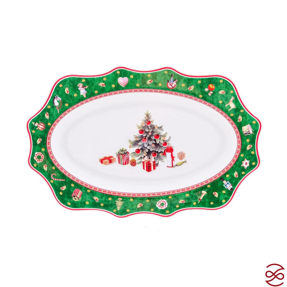 Блюдо овальное Repast Green 25.4*16.6*2 см