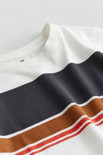 H&M Футболка с контрастными полосками, белый