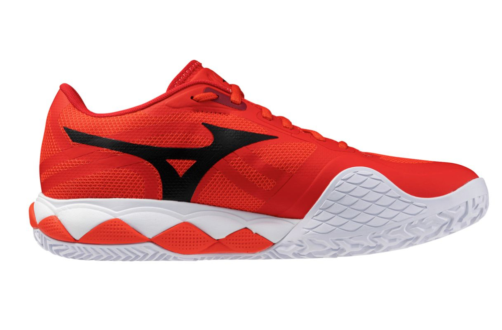 Мужские теннисные кроссовки Mizuno Wave Enforce Tour 2 CC - fiery red/white/sun-dried tomato