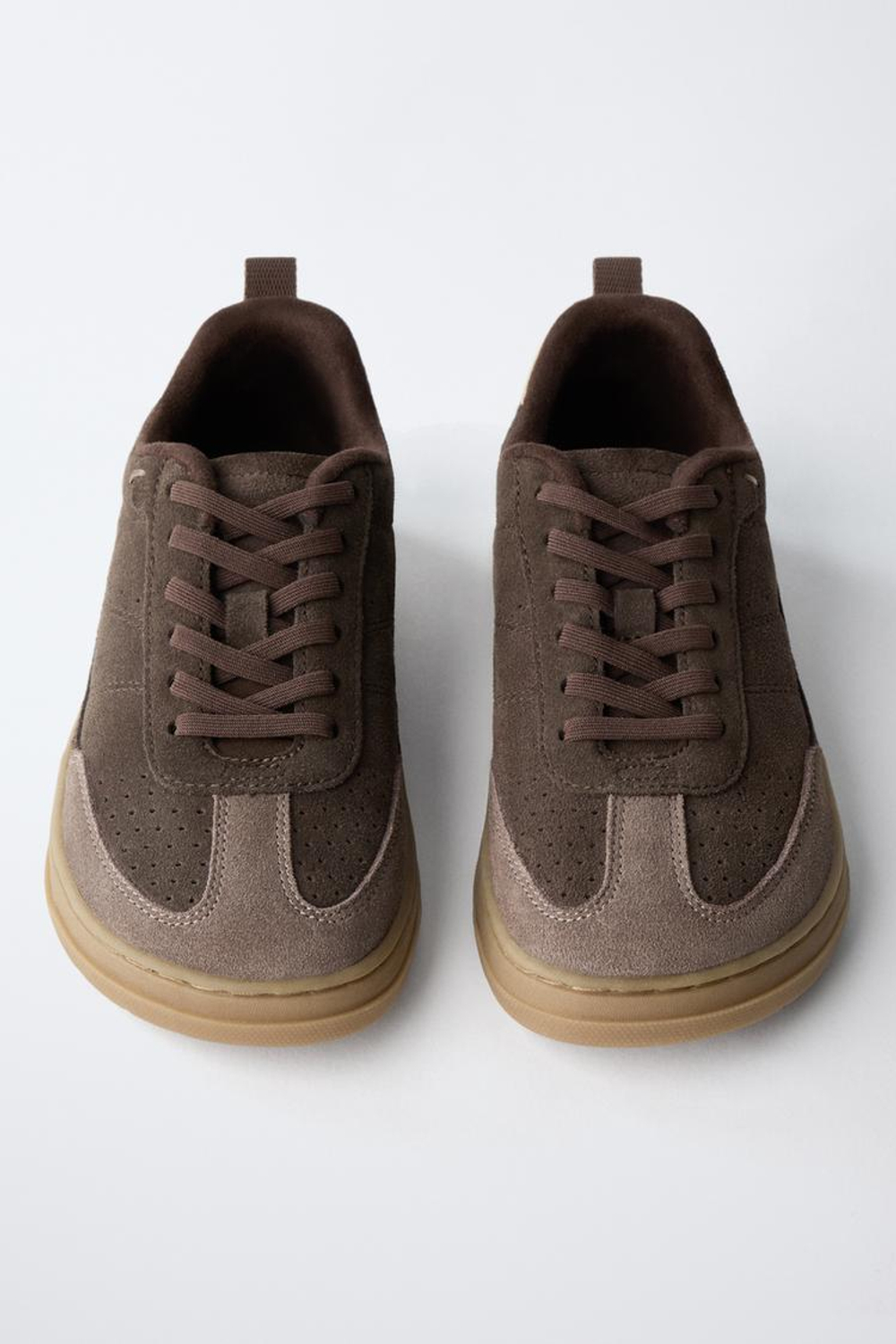 ZARA КОЖАНЫЕ КРОССОВКИ BAREFOOT, КОРИЧНЕВЫЙ