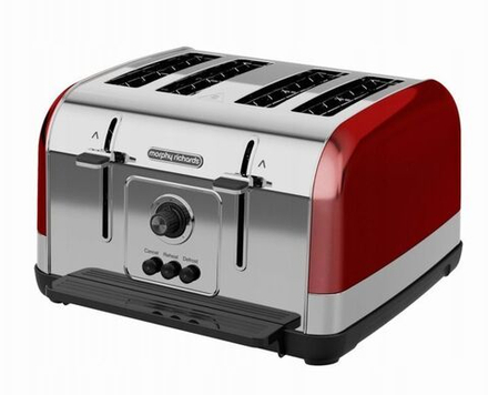 Morphy Richards Verve Многофункциональный тостер на 4 ломтика красный 240133