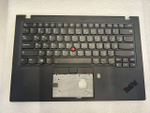 Верхняя панель с клавиатурой (топкейс) для ноутбука Lenovo ThinkPad X1 Carbon 7th Gen FingerPrint, черная, с подсветкой, раскладка - русская (5M10V25626)