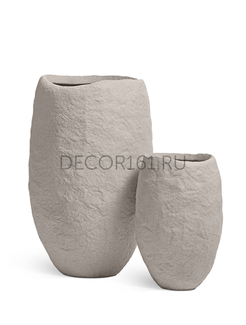 Кашпо TREEZ Effectory Organic Высокая чаша Белый песок д-59 см, в-90 см 41.33-15-23-100-BE-90