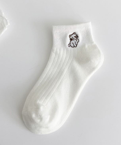 Короткие носки р.35-40 "Mini Print" Кошечка